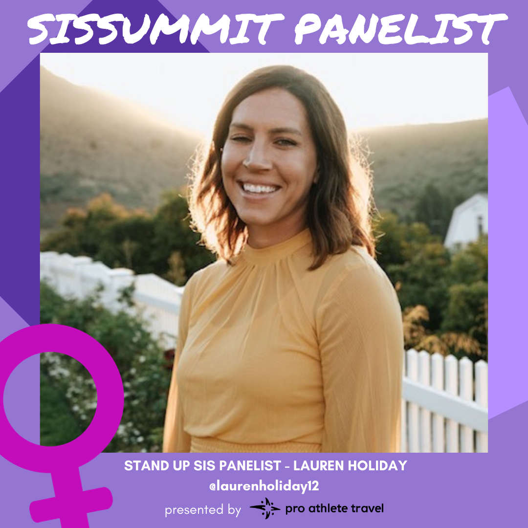 SIS Summit panelist graphic for Lauren Holiday presented by Pro Athlete Travel