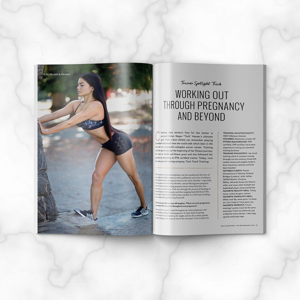 Trainer Spotlight feature from the WAGS Redefined Motherhood Issue — Working Out Through Pregnancy and Beyond